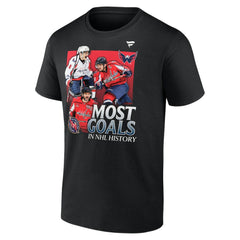 Alexander Ovechkin Washington Capitals Fanatics Most Goals Evolution of 895 T-Shirt - Black T-shirts