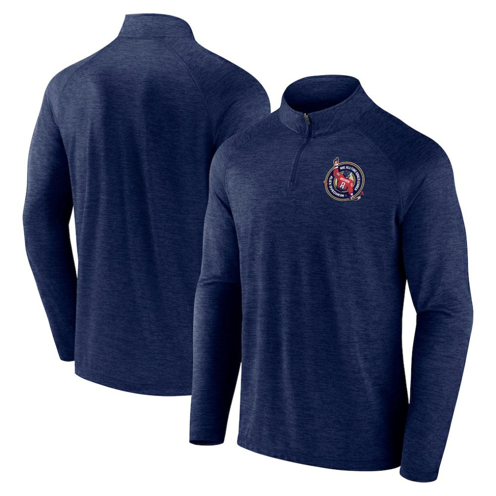 Alexander Ovechkin Washington Capitals Fanatics NHL All-Time Leading Goal Scorer GR8 895 Quarter-Zip Top - Navy Tops
