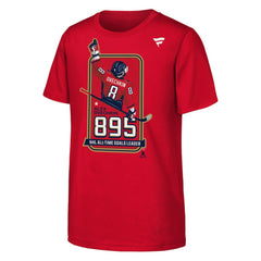 Alexander Ovechkin Washington Capitals Youth NHL All-Time Leading Goal Scorer Locker Room T-Shirt - Red T-shirts