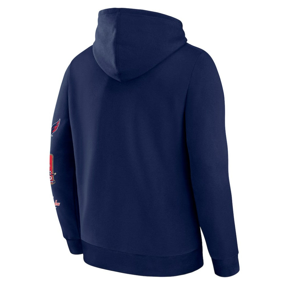 Alexander Ovechkin Washington Capitals Fanatics NHL All-Time Leading Goal Scorer Badges Pullover Hoodie - Athletic Navy Hoodies