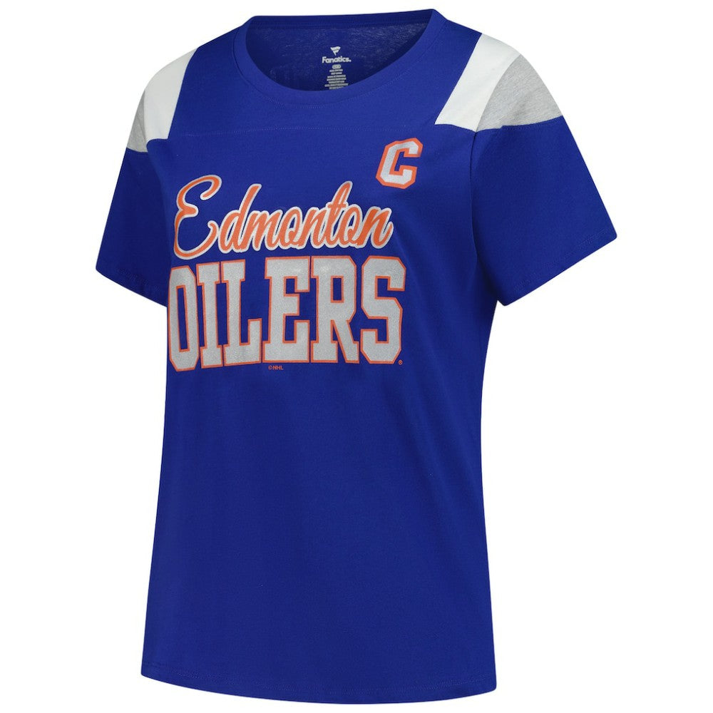 Connor McDavid Edmonton Oilers Fanatics Women's Plus Size Name & Number Scoop Neck T-Shirt - Royal T-shirts