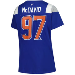 Connor McDavid Edmonton Oilers Fanatics Women's Plus Size Name & Number Scoop Neck T-Shirt - Royal T-shirts