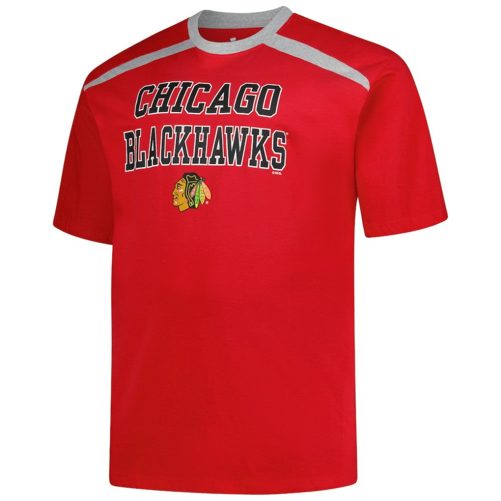 Connor Bedard Chicago Blackhawks Profile Big & Tall Name & Number T-Shirt - Red T-shirts
