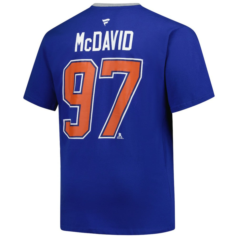 Connor McDavid Edmonton Oilers Profile Big & Tall Name & Number T-Shirt - Royal T-shirts