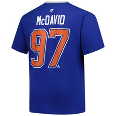 Connor McDavid Edmonton Oilers Profile Big & Tall Name & Number T-Shirt - Royal T-shirts