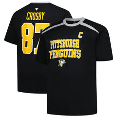 Sidney Crosby Pittsburgh Penguins Profile Big & Tall Name & Number T-Shirt - Black T-shirts