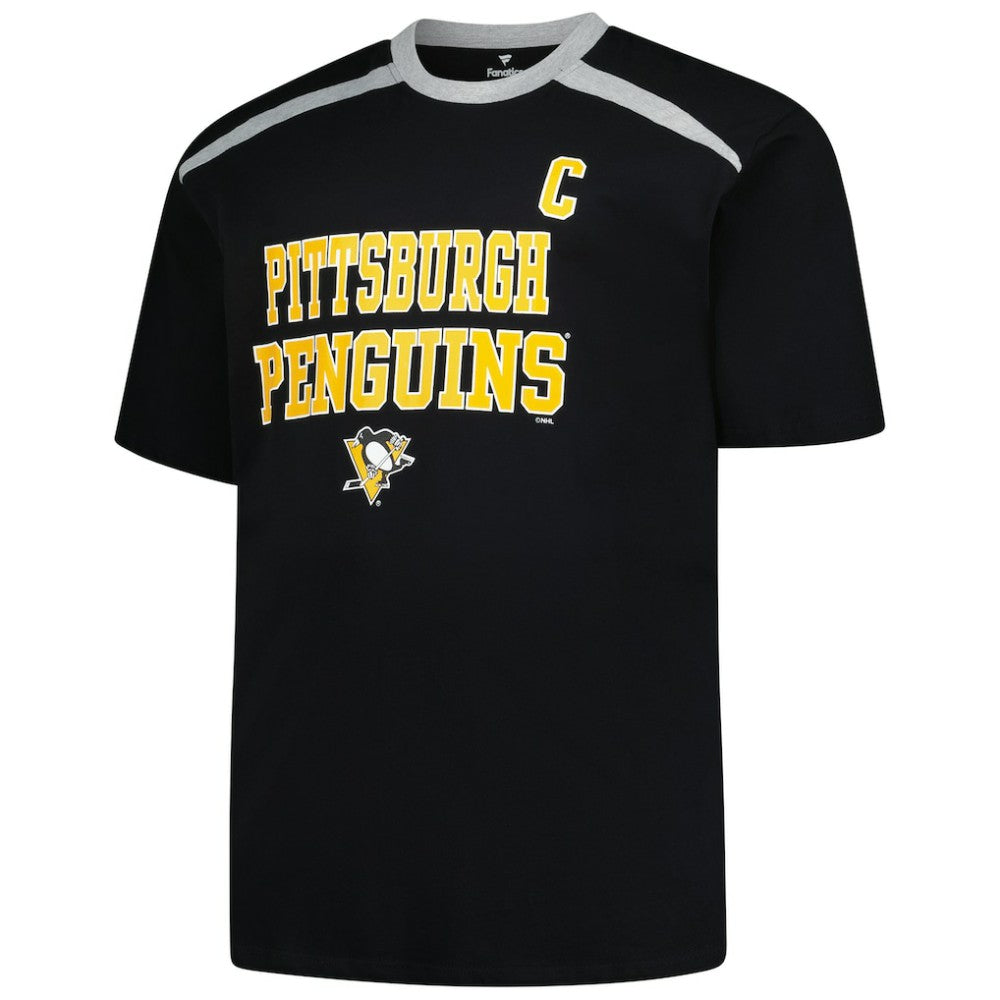 Sidney Crosby Pittsburgh Penguins Profile Big & Tall Name & Number T-Shirt - Black T-shirts