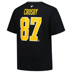 Sidney Crosby Pittsburgh Penguins Profile Big & Tall Name & Number T-Shirt - Black T-shirts