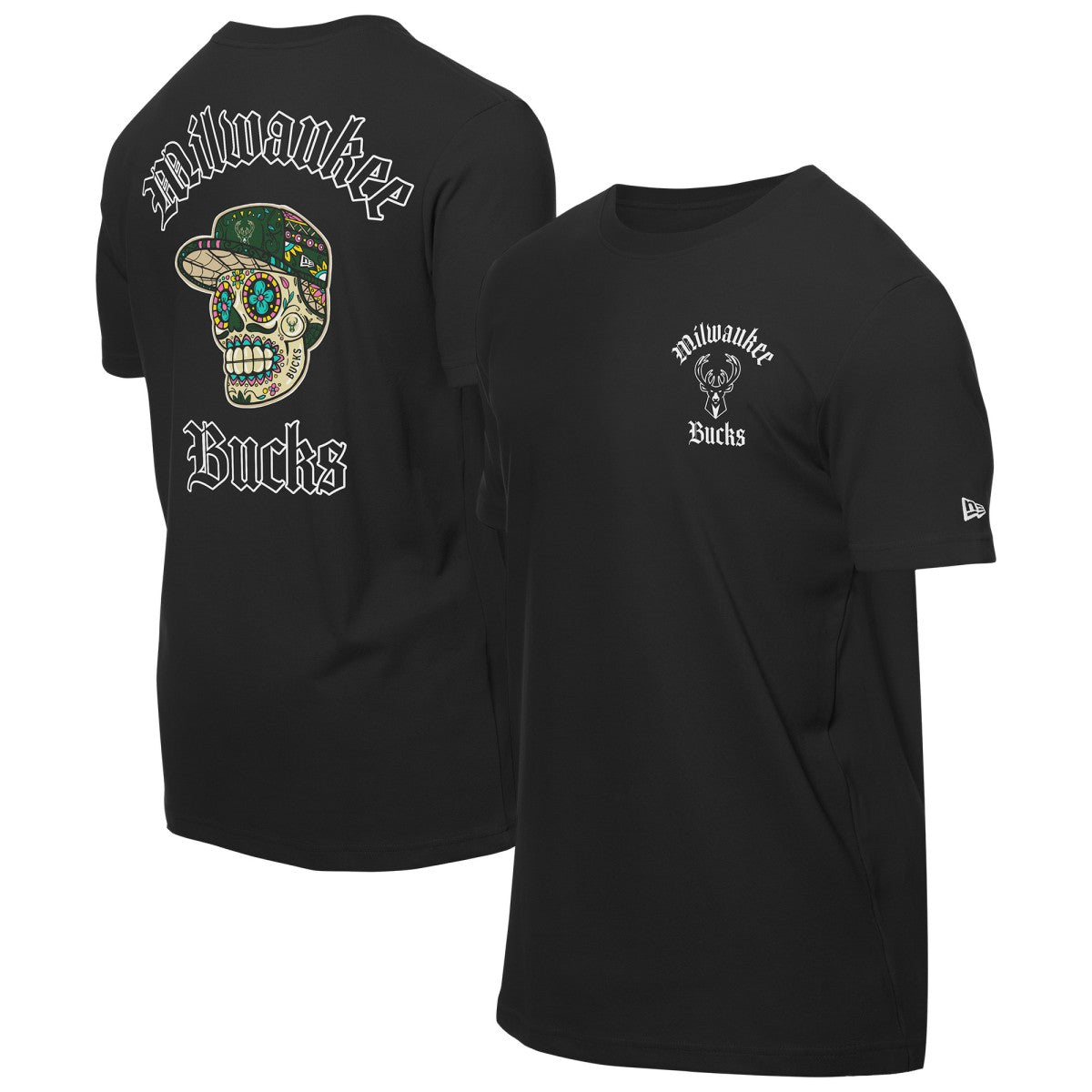 Milwaukee Bucks Sugar Skulls T-Shirt - Black outlet