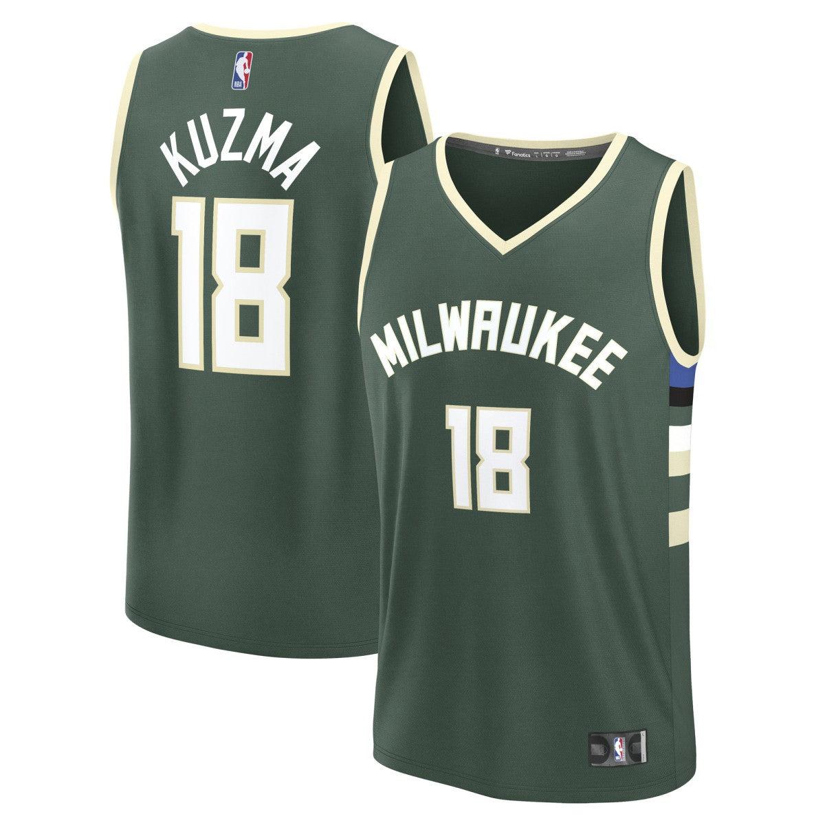 Kyle Kuzma Milwaukee Bucks Fast Break Replica Player Jersey - Icon Edition - Hunter Green discount