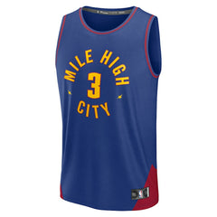 Julian Strawther Denver Nuggets Fast Break Replica Player Jersey sale - Statement Editi- Blue on sale