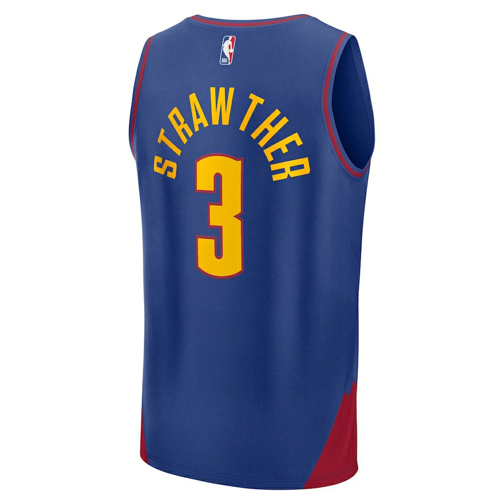 Julian Strawther Denver Nuggets Fast Break Replica Player Jersey sale - Statement Editi- Blue on sale