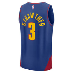 Julian Strawther Denver Nuggets Fast Break Replica Player Jersey sale - Statement Editi- Blue on sale
