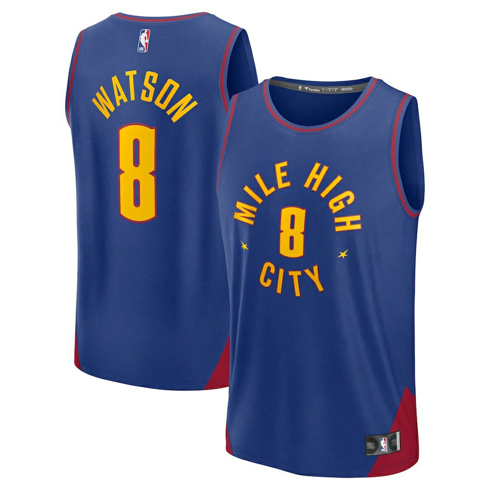 Peyton Watson Denver Nuggets Fast Break Replica Player Jersey sale - Statement Editi- Blue discount