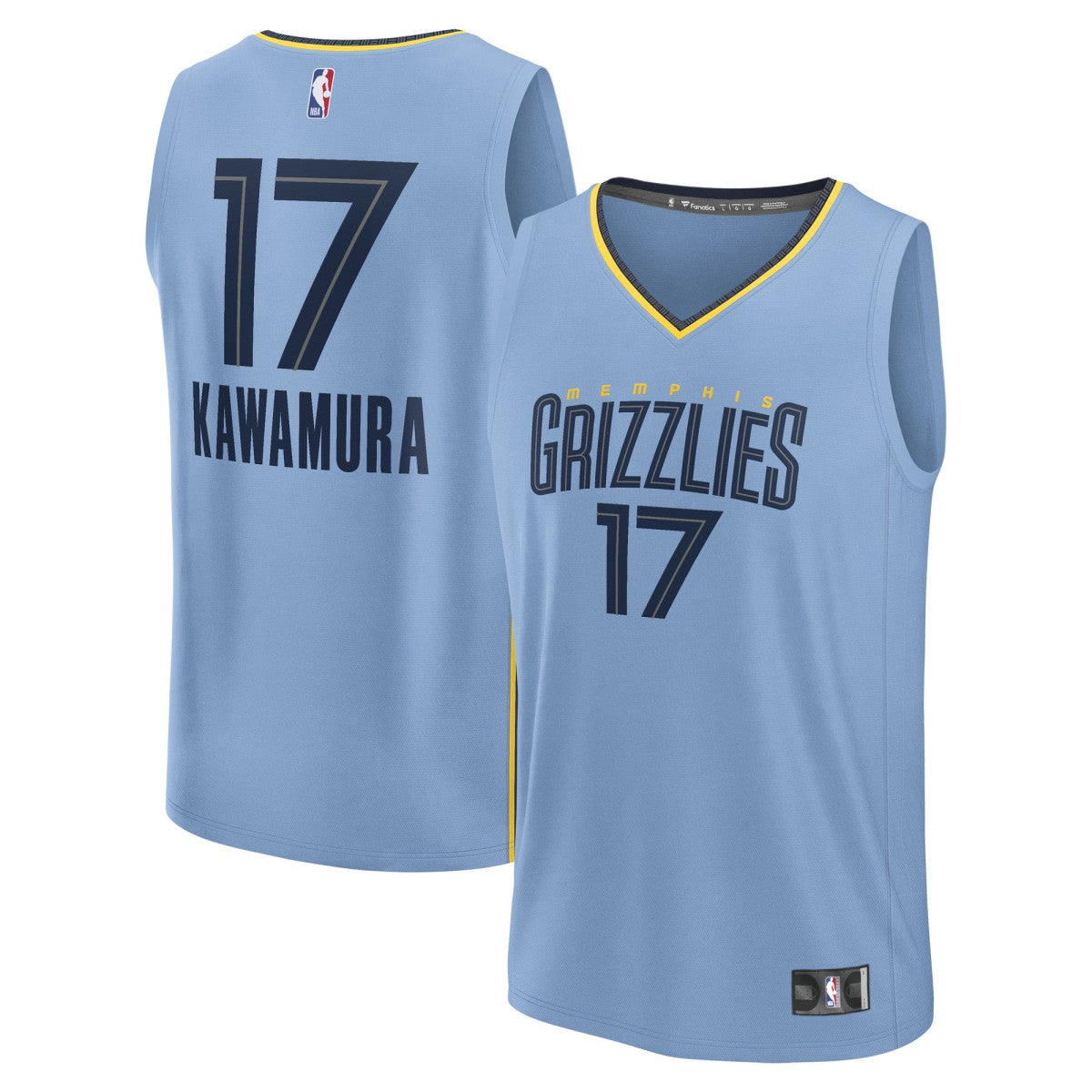 Yuki Kawamura Memphis Grizzlies Fast Break Replica Player Jersey - Statement Edition - Light Blue online