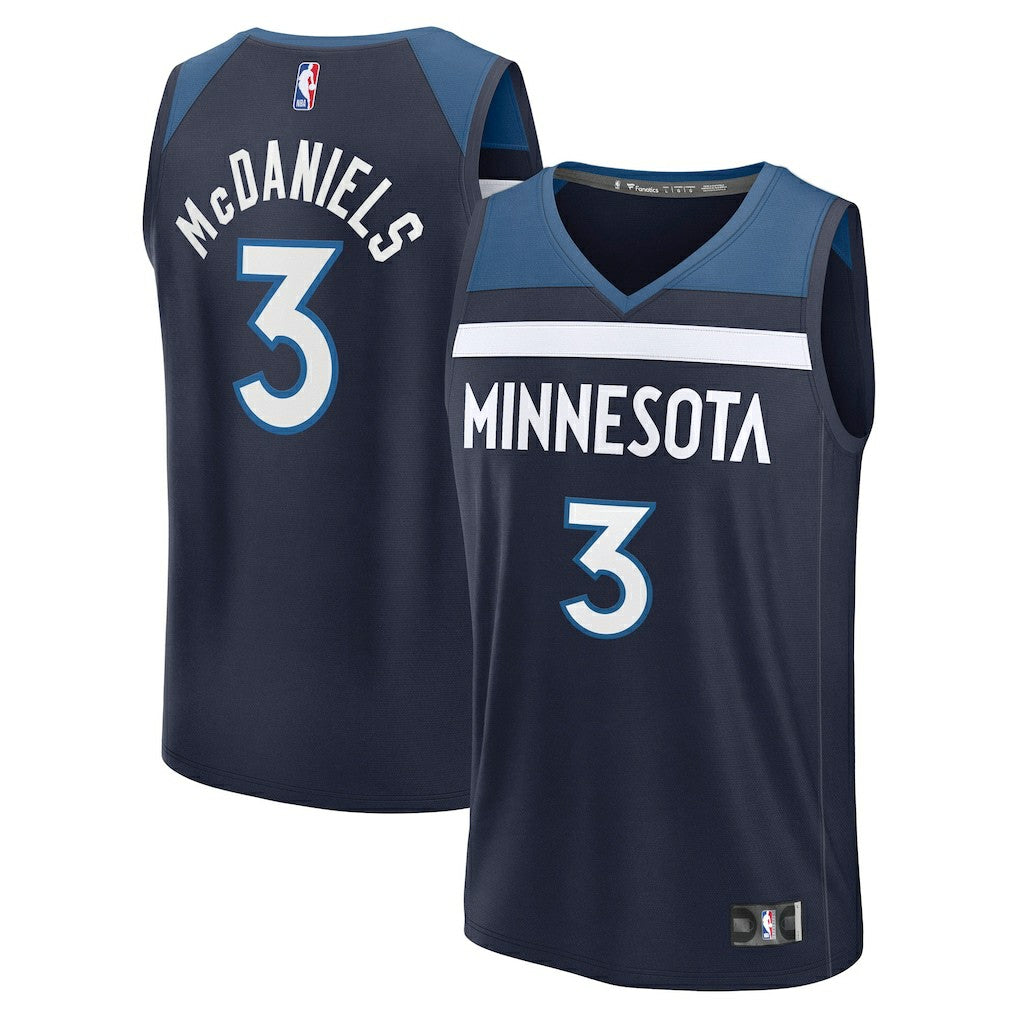Jaden McDaniels Minnesota Timberwolves Fast Break Replica Player Jersey - Icon Edition - Navy cheap