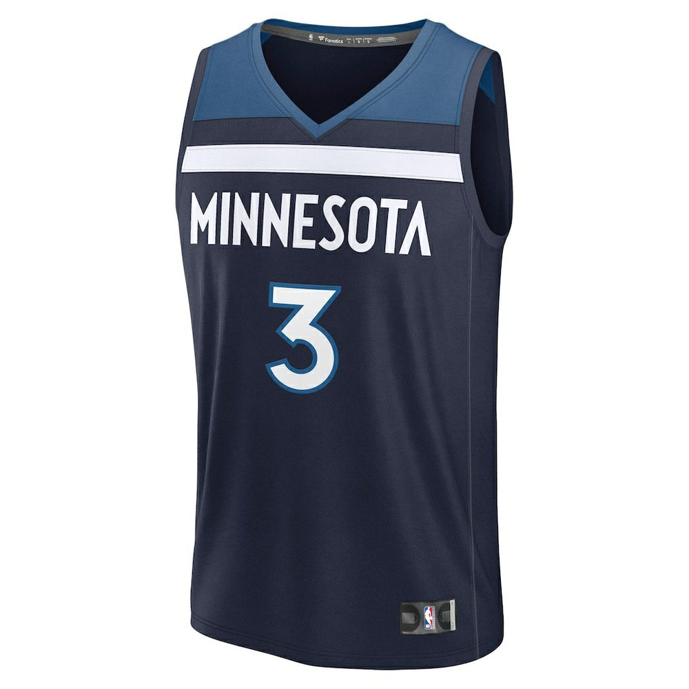 Jaden McDaniels Minnesota Timberwolves Fast Break Replica Player Jersey - Icon Edition - Navy cheap