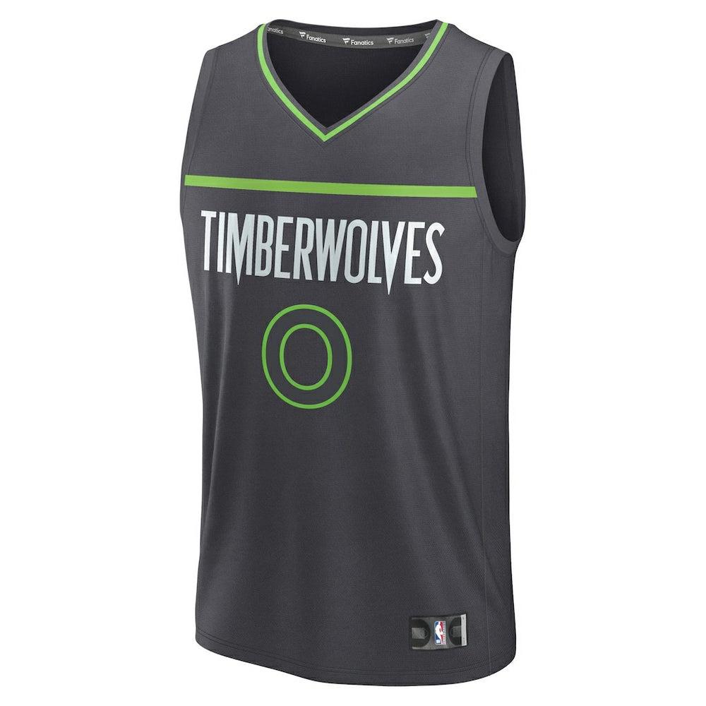 Donte DiVincenzo Minnesota Timberwolves Fast Break Replica Player Jersey - Statement Edition - Charcoal shop