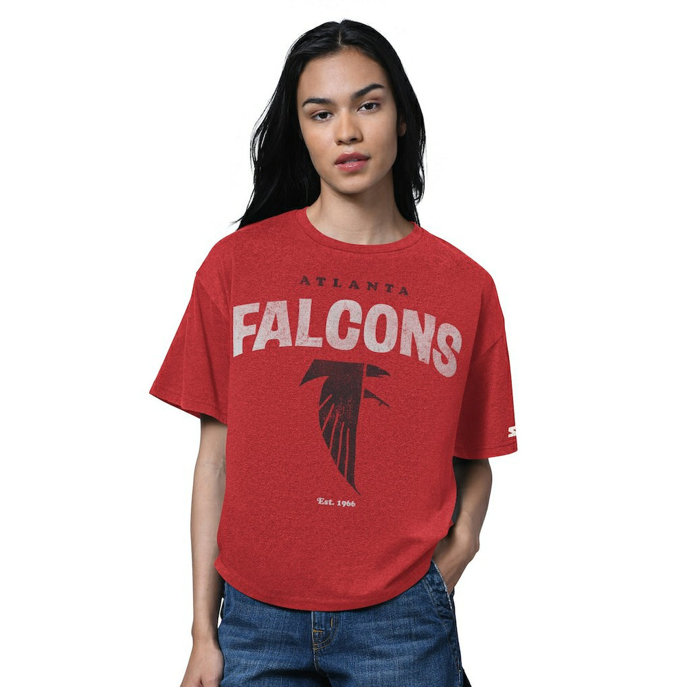 Atlanta Falcons Starter Women's 1966 Throwback Collection Cropped T-Shirt - Red discount
