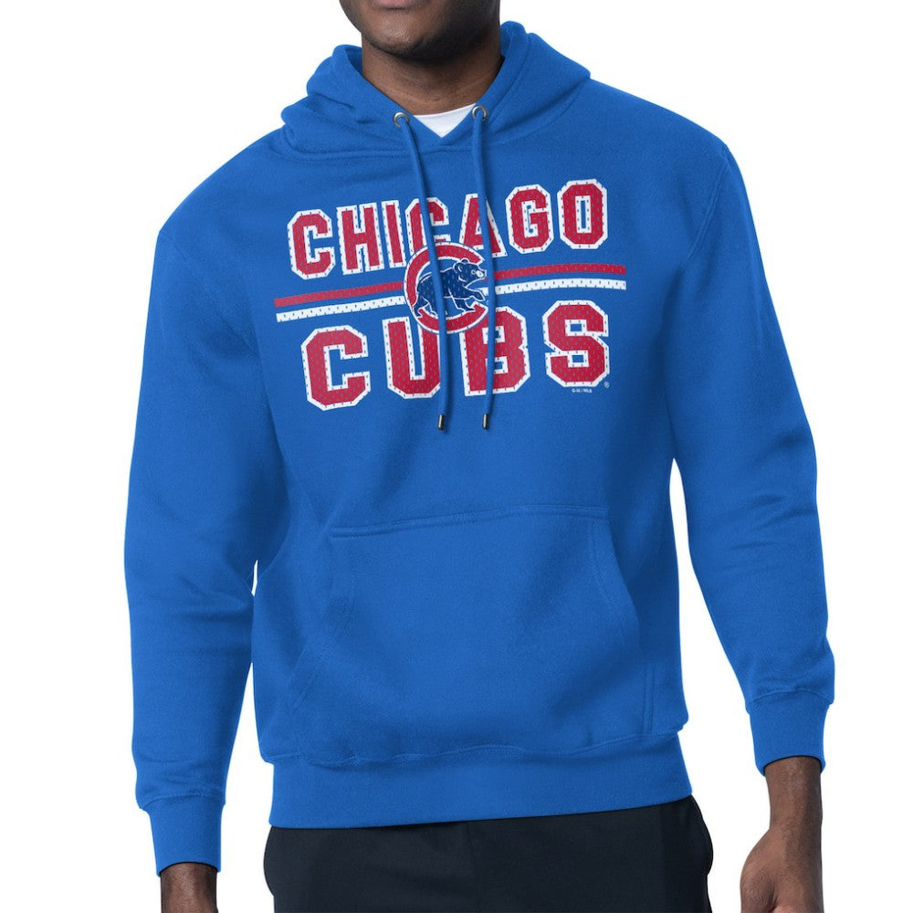 Chicago Cubs Starter Team Mesh Print Graphic Pullover Hoodie Royal