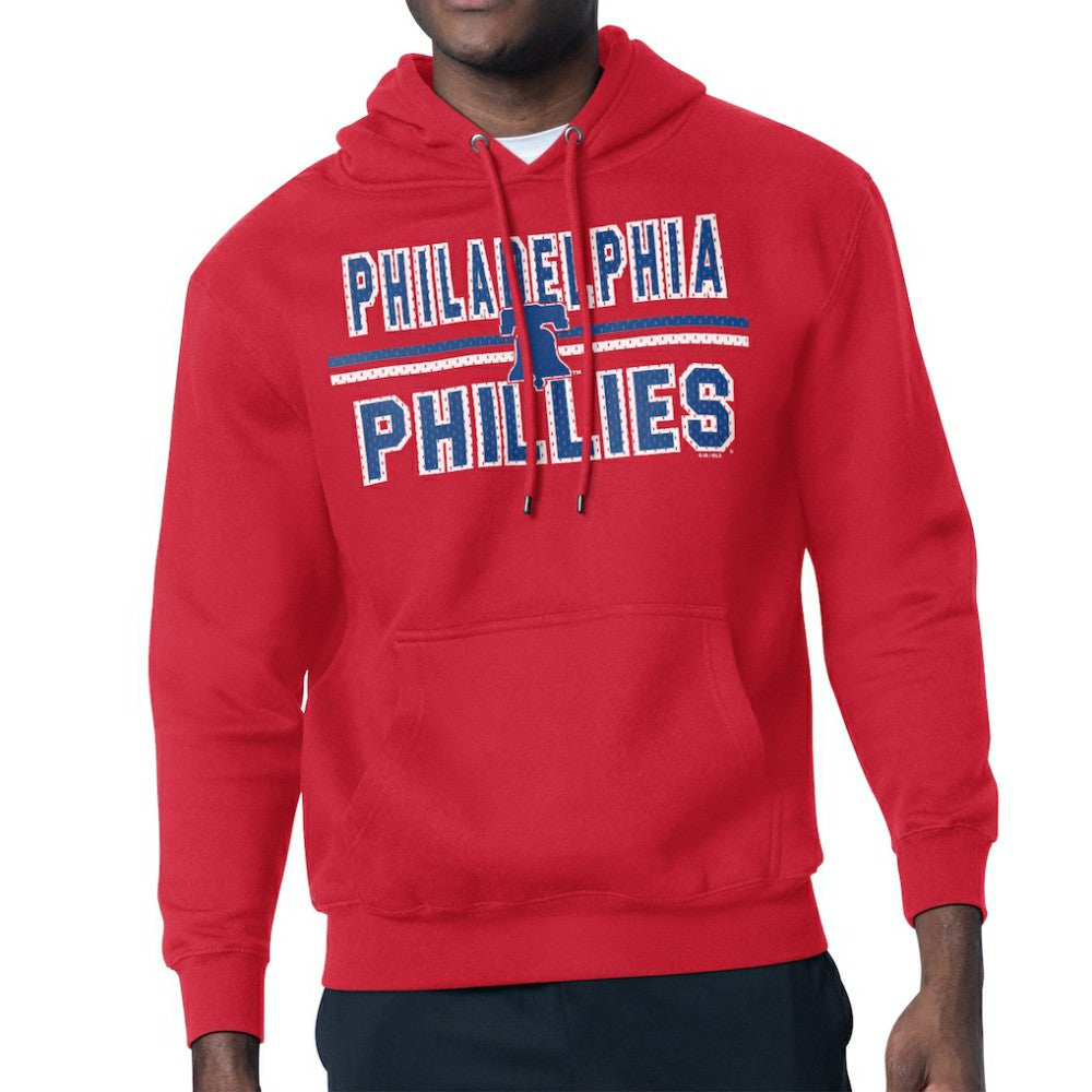 Philadelphia Phillies Starter Team Mesh Print Graphic Pullover Hoodie Red
