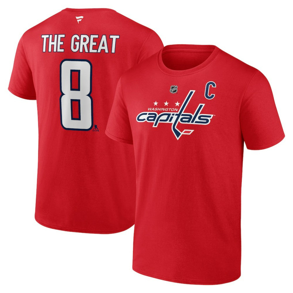 Alexander Ovechkin Washington Capitals NHL All-Time Leading Goal Scorer Name & Number T-Shirt - Red T-shirts