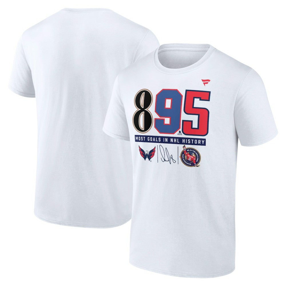 Alexander Ovechkin Washington Capitals NHL All-Time Leading Goal Scorer 895 T-Shirt - White T-shirts