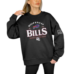 Buffalo Bills Gameday Couture Women's Oversized Players Only Black Label Pullover Sweatshirt - Black sale