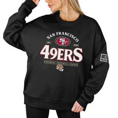 San Francisco 49ers Gameday Couture Women's Oversized Players Only Black Label Pullover Sweatshirt - Black online