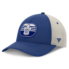 Toronto Maple Leafs Fanatics 2025 Stanley Cup Playoffs Locker Room Trucker Adjustable Hat - Blue/Gray Hats