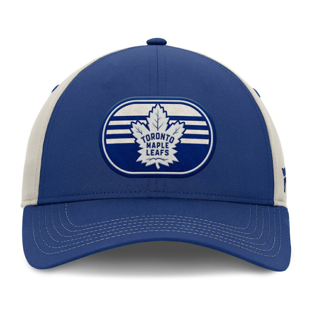 Toronto Maple Leafs Fanatics 2025 Stanley Cup Playoffs Locker Room Trucker Adjustable Hat - Blue/Gray Hats