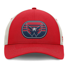 Washington Capitals Fanatics 2025 Stanley Cup Playoffs Locker Room Trucker Adjustable Hat - Red/Gray Hats