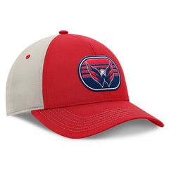 Washington Capitals Fanatics 2025 Stanley Cup Playoffs Locker Room Trucker Adjustable Hat - Red/Gray Hats