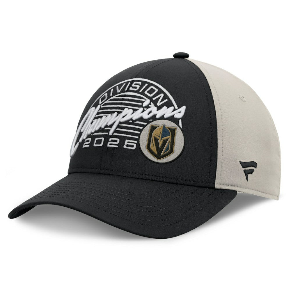 Vegas Golden Knights Fanatics 2025 Pacific Division Champions Locker Room Adjustable Hat - Black Hats