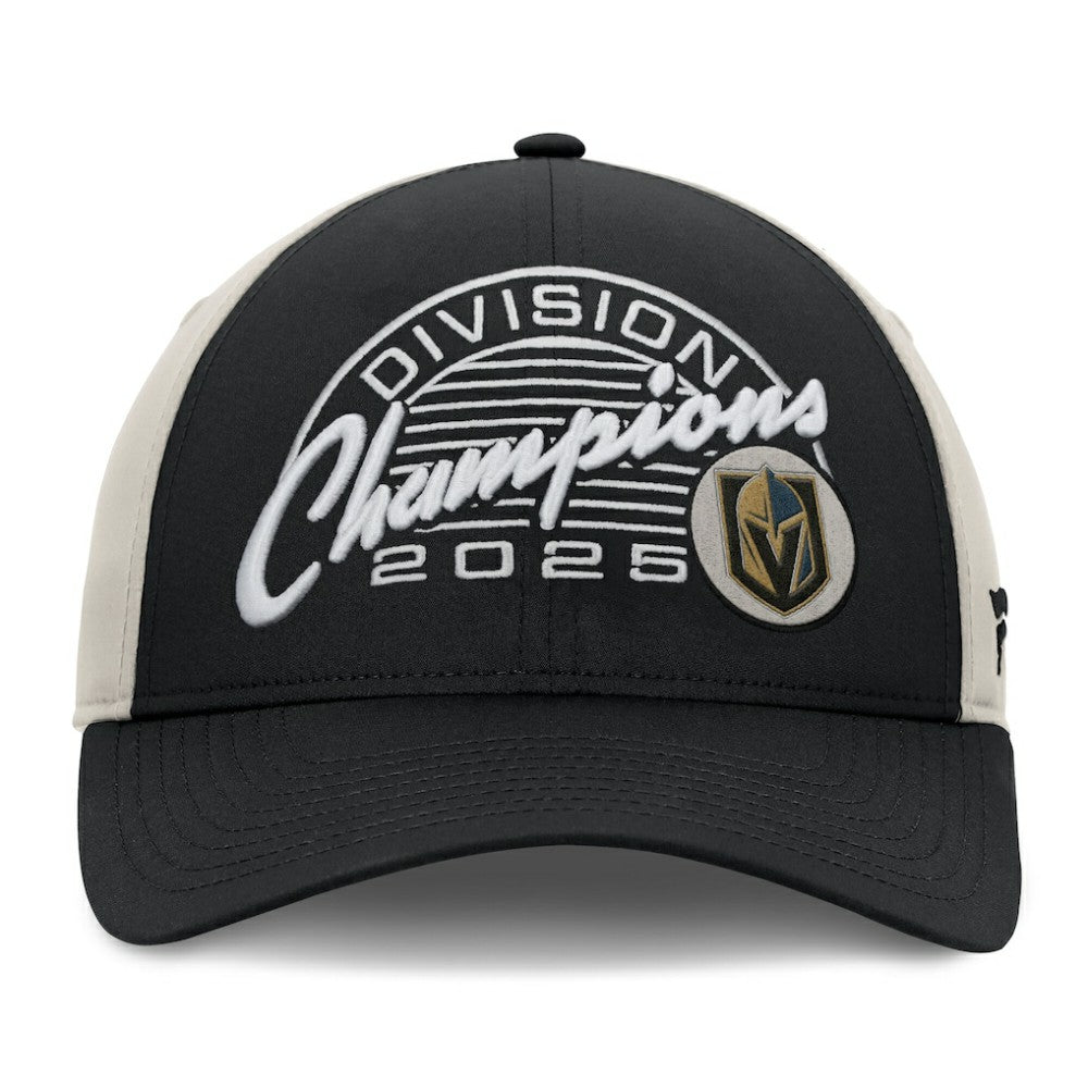 Vegas Golden Knights Fanatics 2025 Pacific Division Champions Locker Room Adjustable Hat - Black Hats