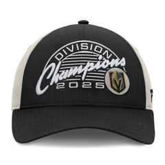 Vegas Golden Knights Fanatics 2025 Pacific Division Champions Locker Room Adjustable Hat - Black Hats