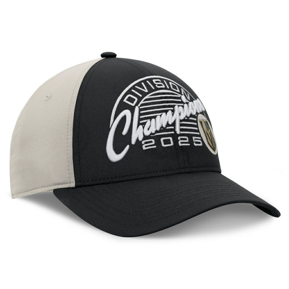 Vegas Golden Knights Fanatics 2025 Pacific Division Champions Locker Room Adjustable Hat - Black Hats