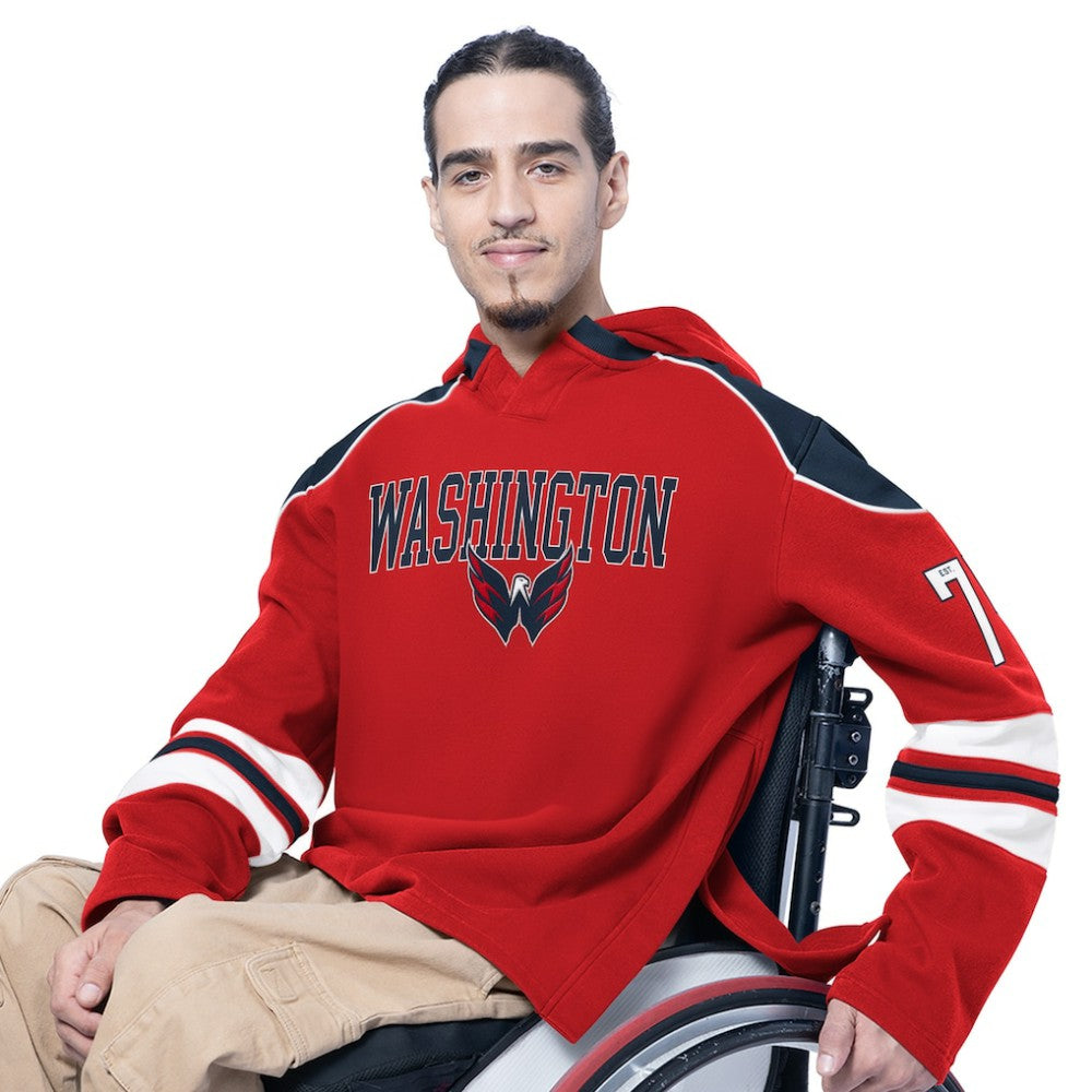 Washington Capitals G-III Sports by Carl Banks Adaptive Wear Lord Stanley Hooded Long Sleeve Sweatshirt - Red Sweatshirts