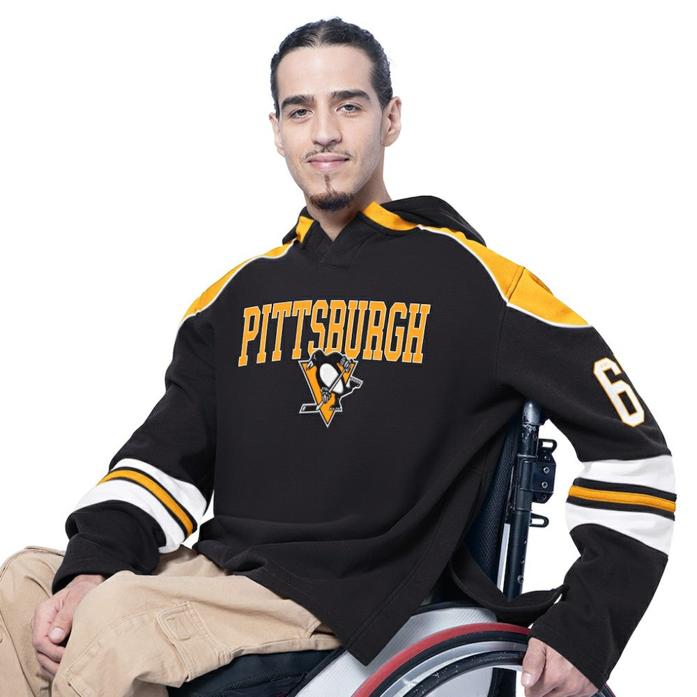 Pittsburgh Penguins G-III Sports by Carl Banks Adaptive Wear Lord Stanley Hooded Long Sleeve Sweatshirt - Black Sweatshirts
