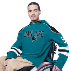 San Jose Sharks G-III Sports by Carl Banks Adaptive Wear Lord Stanley Hooded Long Sleeve Sweatshirt - Teal Sweatshirts