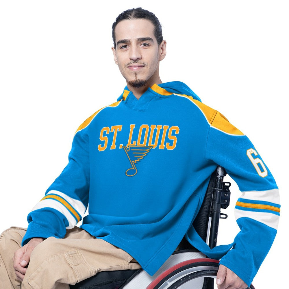St. Louis Blues G-III Sports by Carl Banks Adaptive Wear Lord Stanley Hooded Long Sleeve Sweatshirt - Blue Sweatshirts