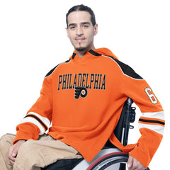 Philadelphia Flyers G-III Sports by Carl Banks Adaptive Wear Lord Stanley Hooded Long Sleeve Sweatshirt - Orange Sweatshirts