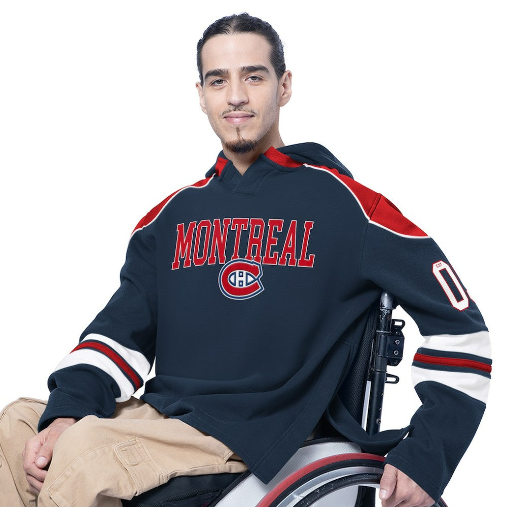 Montreal Canadiens G-III Sports by Carl Banks Adaptive Wear Lord Stanley Hooded Long Sleeve Sweatshirt - Navy Sweatshirts