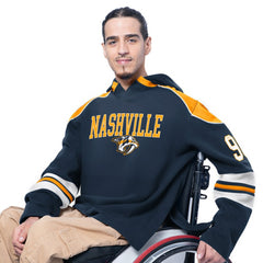 Nashville Predators G-III Sports by Carl Banks Adaptive Wear Lord Stanley Hooded Long Sleeve Sweatshirt - Navy Sweatshirts