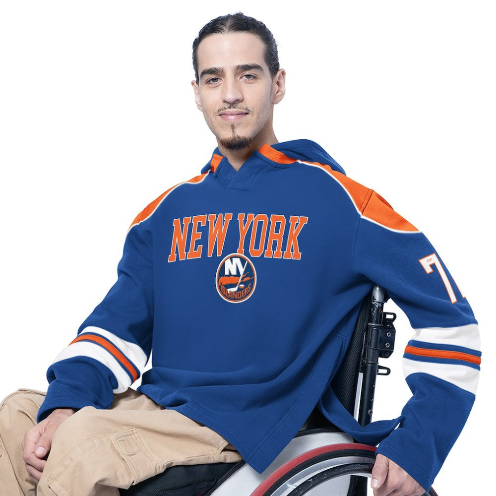 New York Islanders G-III Sports by Carl Banks Adaptive Wear Lord Stanley Hooded Long Sleeve Sweatshirt - Royal Sweatshirts