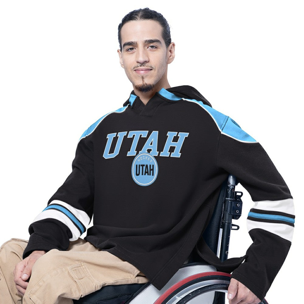 Utah Mammoth G-III Sports by Carl Banks Adaptive Wear Lord Stanley Hooded Long Sleeve Sweatshirt - Black Sweatshirts