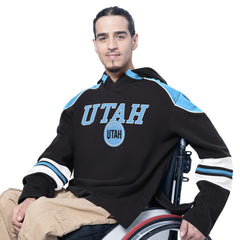 Utah Mammoth G-III Sports by Carl Banks Adaptive Wear Lord Stanley Hooded Long Sleeve Sweatshirt - Black Sweatshirts