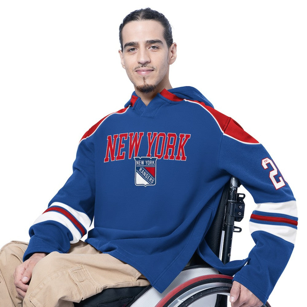 New York Rangers G-III Sports by Carl Banks Adaptive Wear Lord Stanley Hooded Long Sleeve Sweatshirt - Royal Sweatshirts