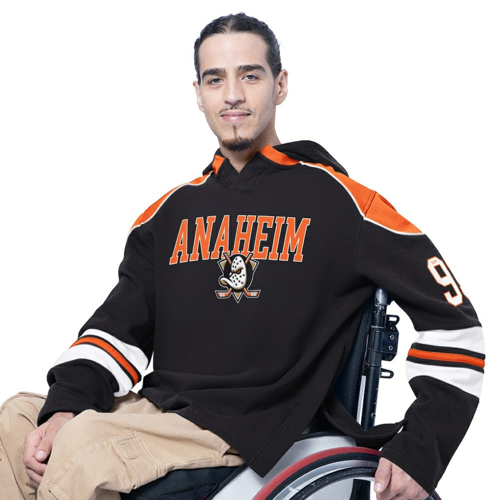 Anaheim Ducks G-III Sports by Carl Banks Adaptive Wear Lord Stanley Hooded Long Sleeve Sweatshirt - Black Sweatshirts