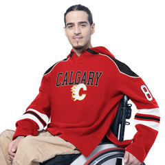 Calgary Flames G-III Sports by Carl Banks Adaptive Wear Lord Stanley Hooded Long Sleeve Sweatshirt - Red Sweatshirts